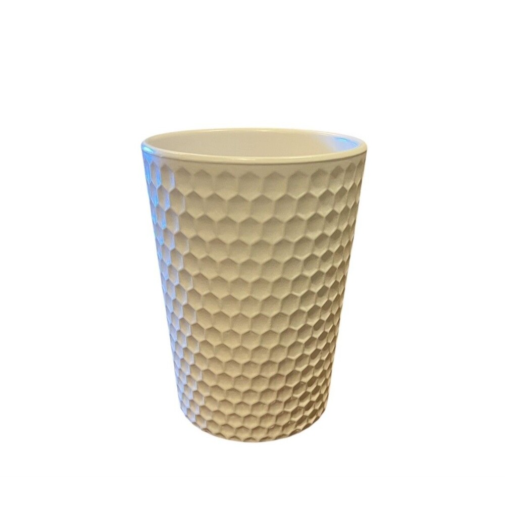Honeycomb Ivory Planter Vase - Picture 8 of 10